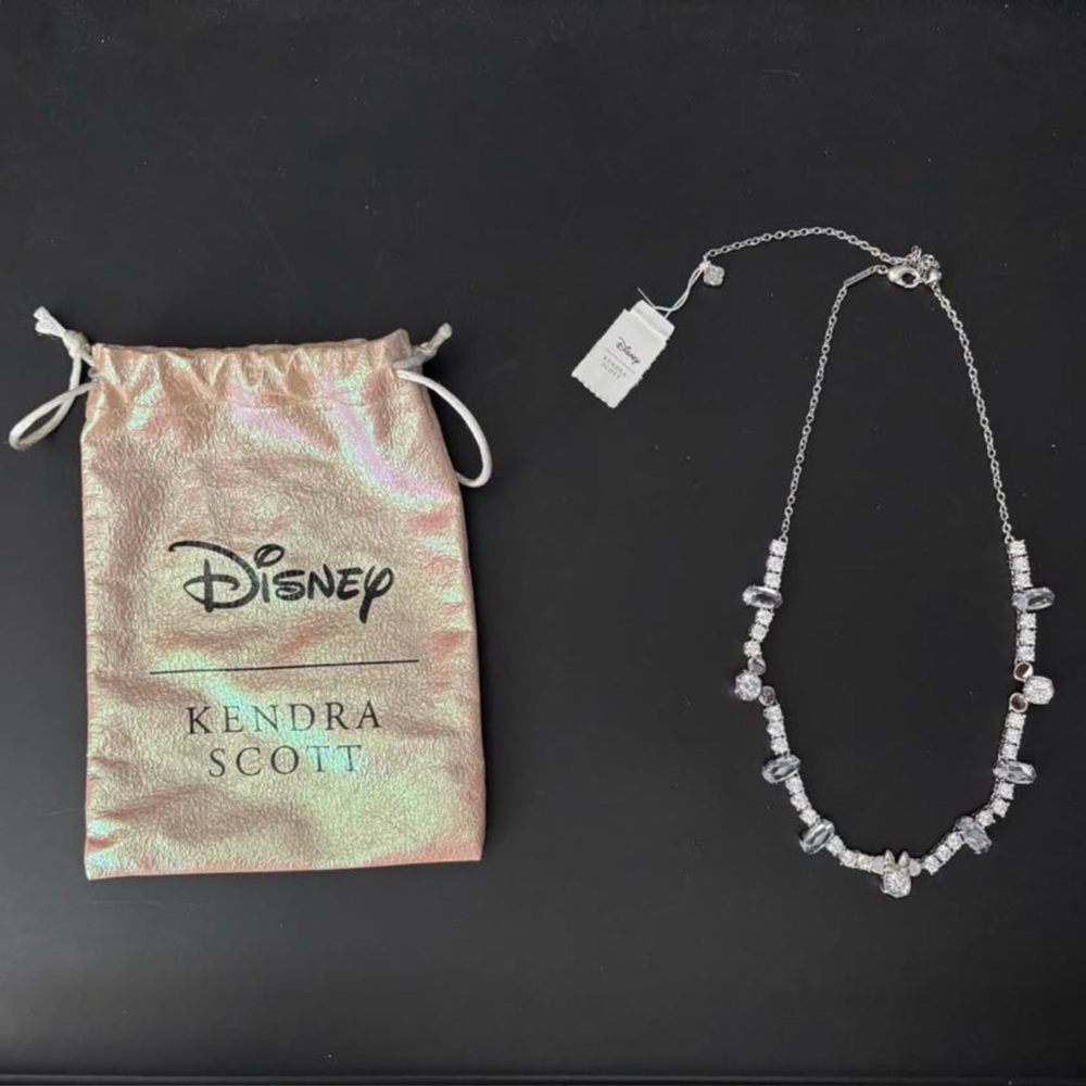Kendra Scott Rhodium Necklace with White CZ